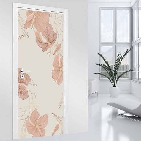 Vinilo Adhesivo para puerta - Flores