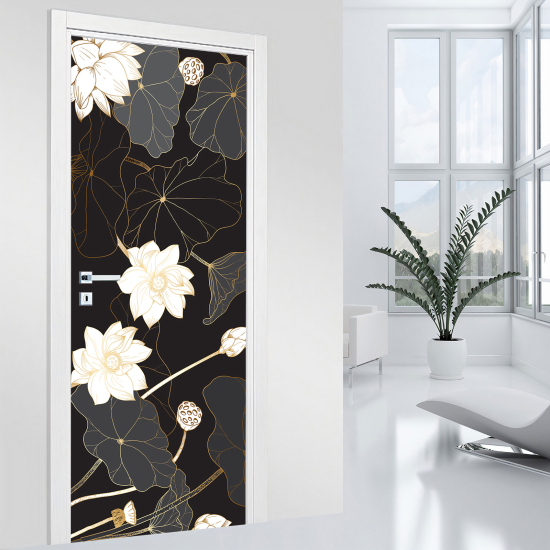 Vinilo Adhesivo para puerta - Flores