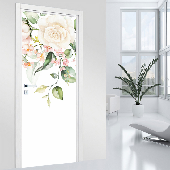 Vinilo Adhesivo para puerta - Flores