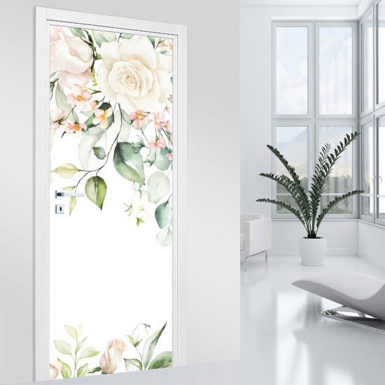 Vinilo Adhesivo para puerta - Flores