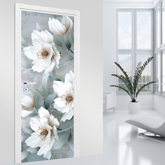 Vinilo Adhesivo para puerta - Flores