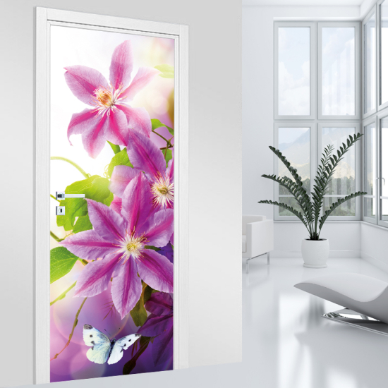 Vinilo Adhesivo para puerta - Flores