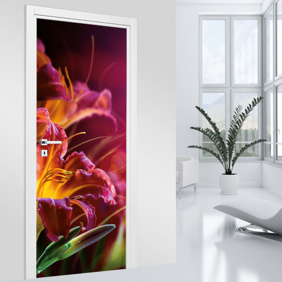 Vinilo Adhesivo para puerta - Flores