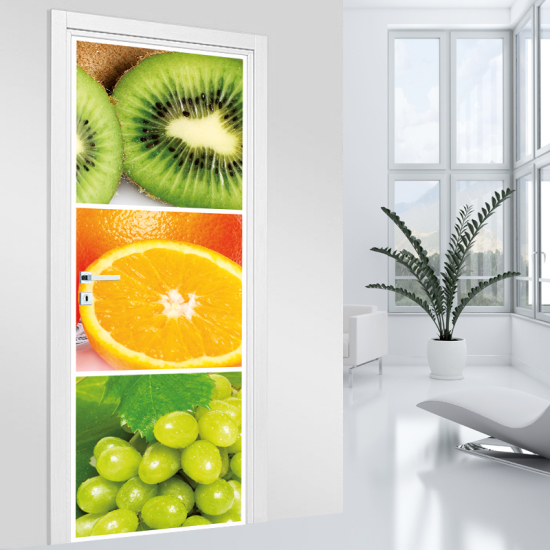 Vinilo Adhesivo para puerta - Frutas
