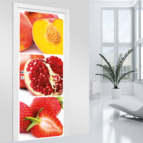Vinilo Adhesivo para puerta - Frutas