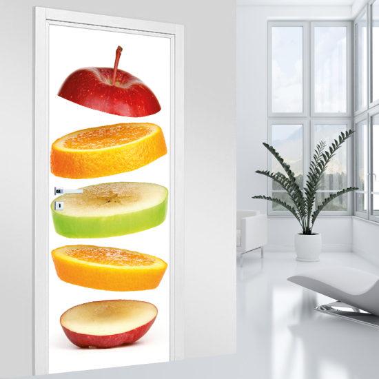 Vinilo Adhesivo para puerta - Frutas