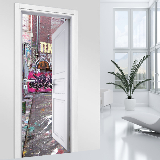 Vinilo Adhesivo para puerta - Grafitis