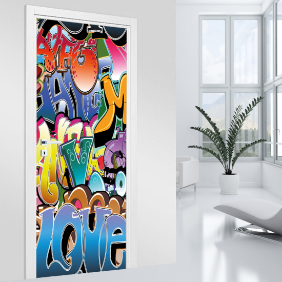 Vinilo Adhesivo para puerta - Grafitis