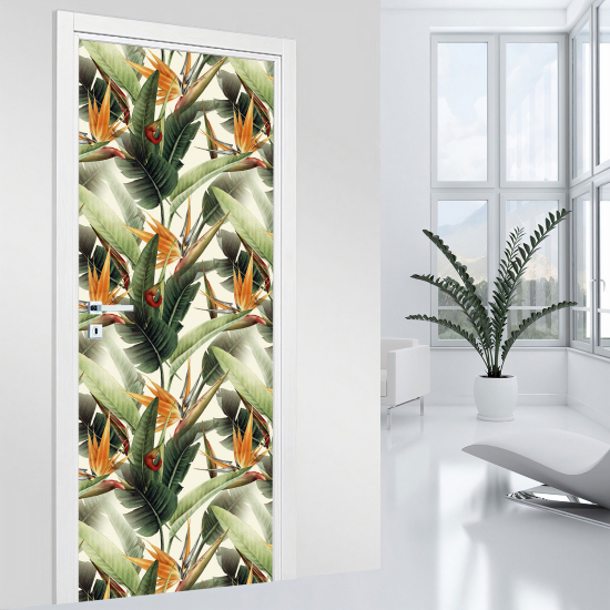 Vinilo Adhesivo para puerta - Hojas