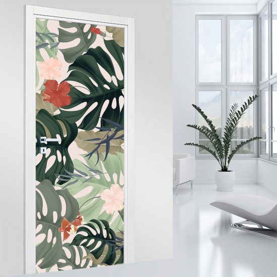 Vinilo Adhesivo para puerta - Hojas