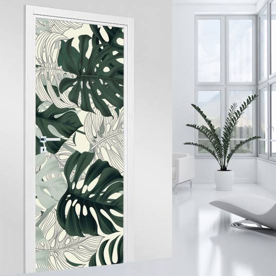 Vinilo Adhesivo para puerta - Hojas