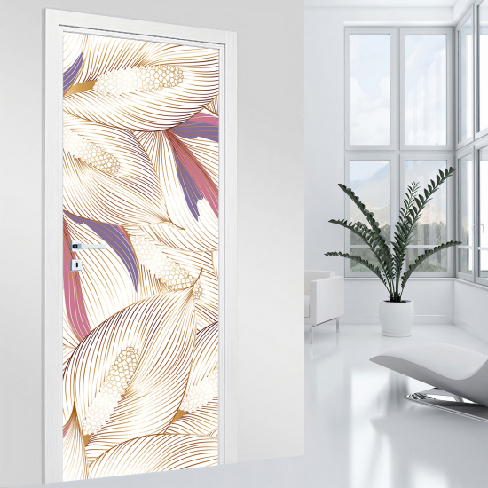 Vinilo Adhesivo para puerta - Hojas