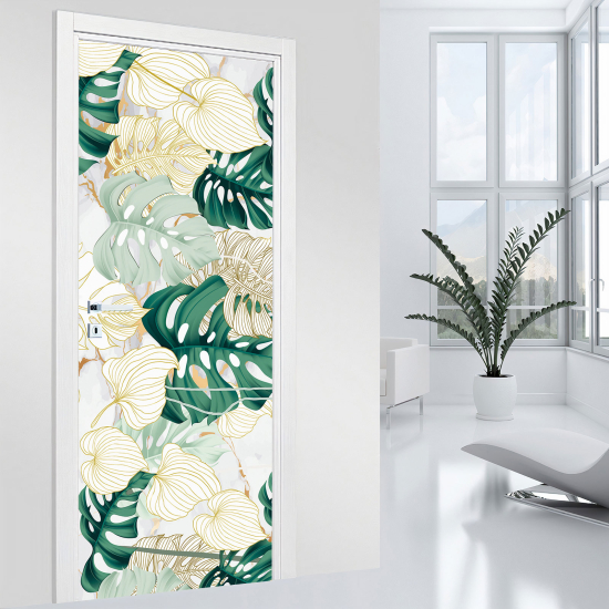 Vinilo Adhesivo para puerta - Hojas