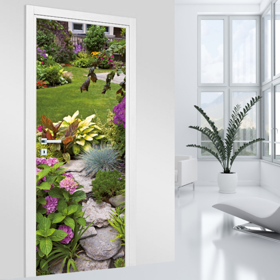 Vinilo Adhesivo para puerta - Jardín