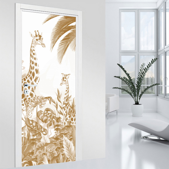Vinilo Adhesivo para puerta - Jirafa