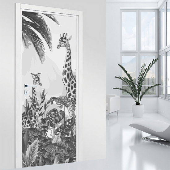 Vinilo Adhesivo para puerta - Jirafas