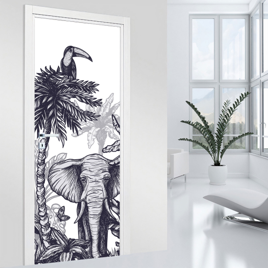 Vinilo Adhesivo para puerta - Jungla