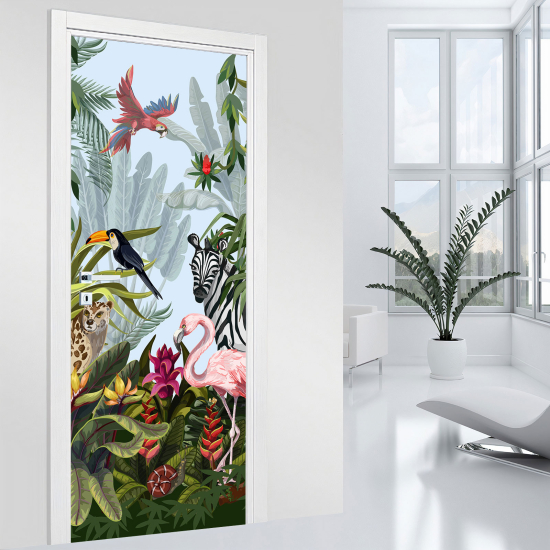 Vinilo Adhesivo para puerta - Jungla