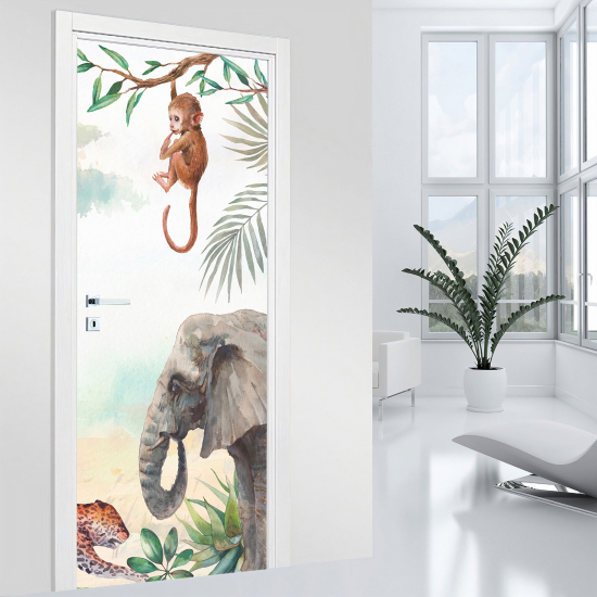 Vinilo Adhesivo para puerta - Jungla