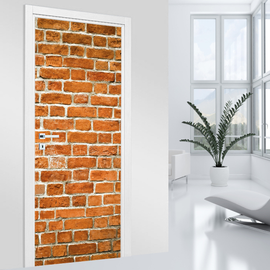 Vinilo Adhesivo para puerta - Ladrillos
