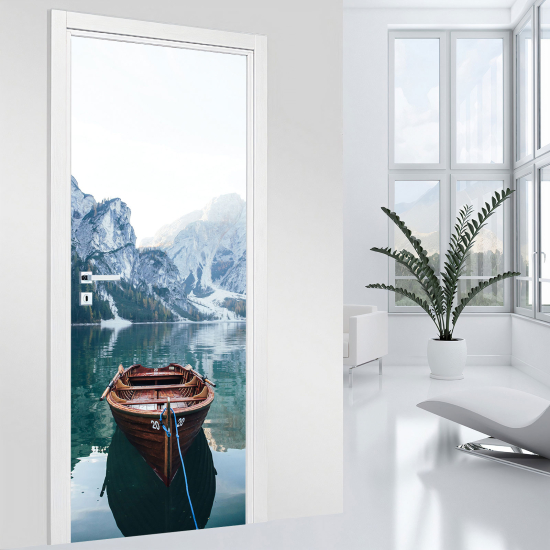 Vinilo Adhesivo para puerta - Lago y Montaña