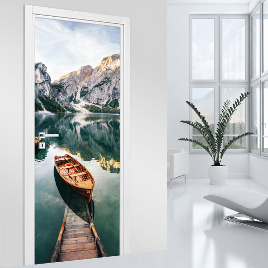 Vinilo Adhesivo para puerta - Lago y Montaña