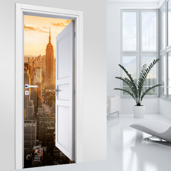 Vinilo Adhesivo para puerta - Manhattan