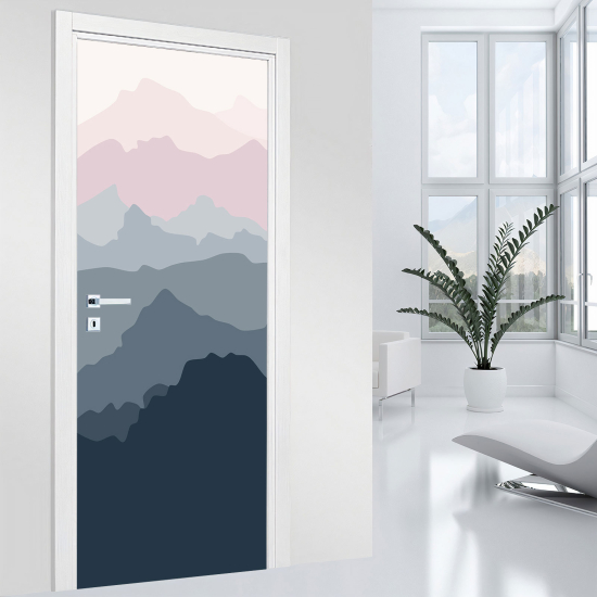 Vinilo Adhesivo para puerta - Montaña boho