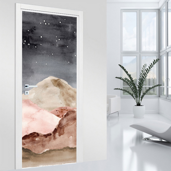 Vinilo Adhesivo para puerta - Montañas
