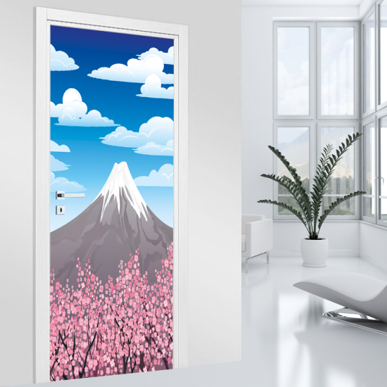 Vinilo Adhesivo para puerta - Monte Fuji Japón