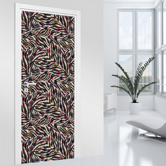 Vinilo Adhesivo para puerta - Motivo de cebra