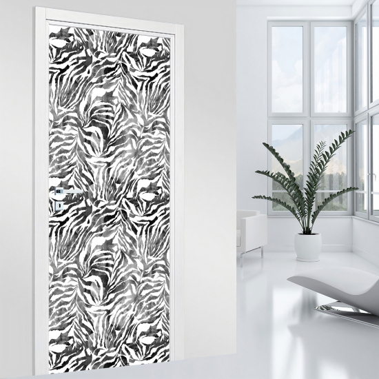 Vinilo Adhesivo para puerta - Motivo de cebra