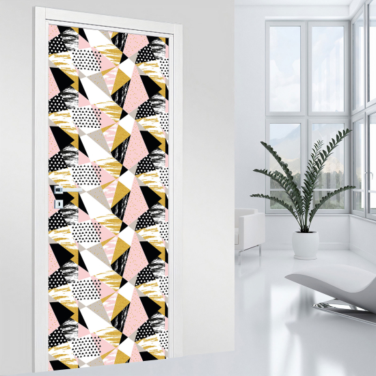 Vinilo Adhesivo para puerta - Motivo geométrico