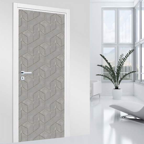 Vinilo Adhesivo para puerta - Motivo geométrico
