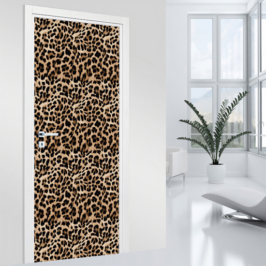 Vinilo Adhesivo para puerta - Motivo leopardo
