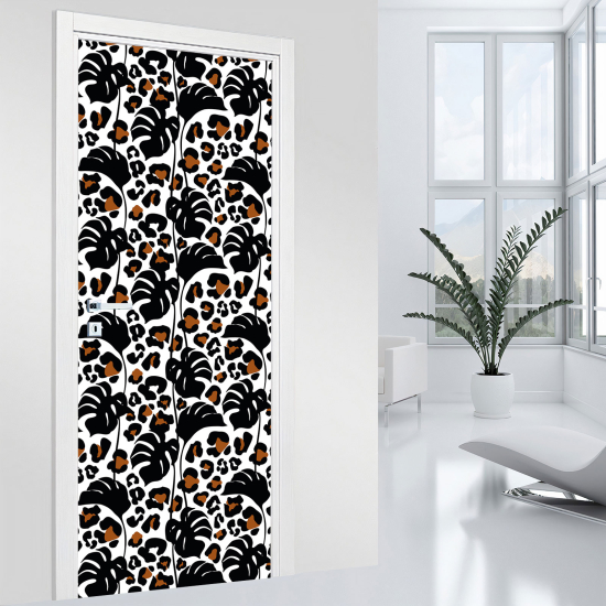 Vinilo Adhesivo para puerta - Motivo leopardo
