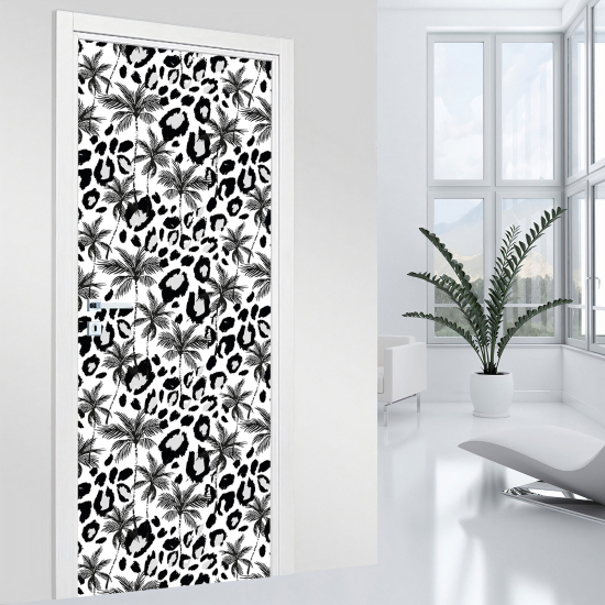 Vinilo Adhesivo para puerta - Motivo Leopardo