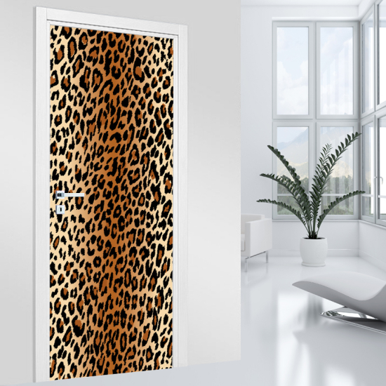 Vinilo Adhesivo para puerta - Motivo Leopardo