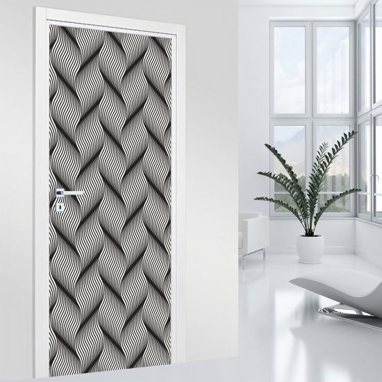 Vinilo Adhesivo para puerta - Motivo Ondulado