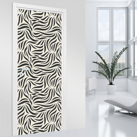 Vinilo Adhesivo para puerta - Negro y Blanco