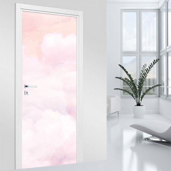Vinilo Adhesivo para puerta - Nubes