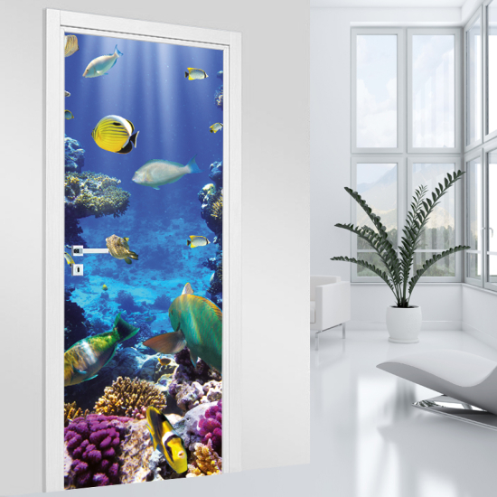 Vinilo Adhesivo para puerta - Océano