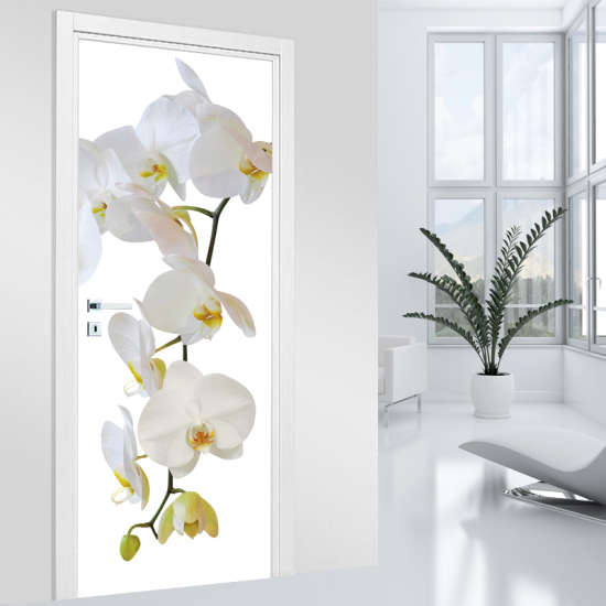 Vinilo Adhesivo para puerta - Orquídea