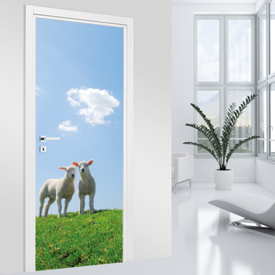 Vinilo Adhesivo para puerta - Oveja