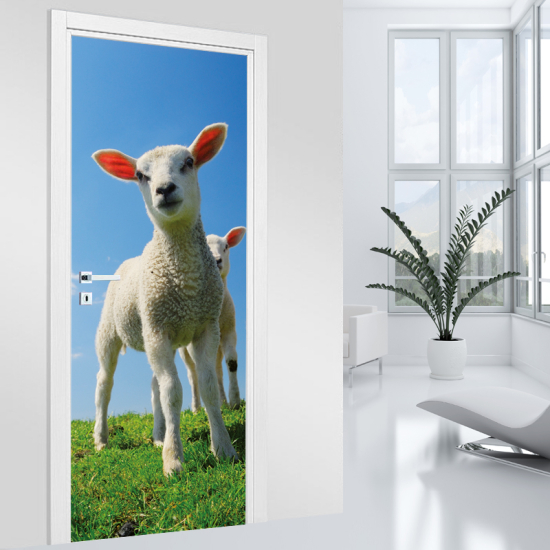 Vinilo Adhesivo para puerta - Oveja