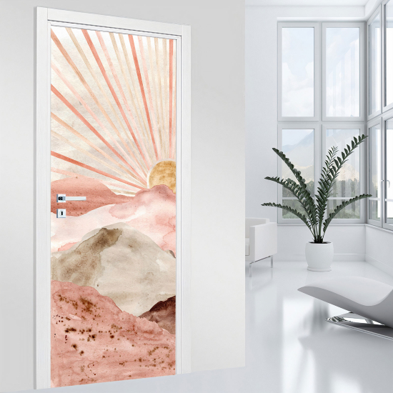 Vinilo Adhesivo para puerta - Paisaje boho