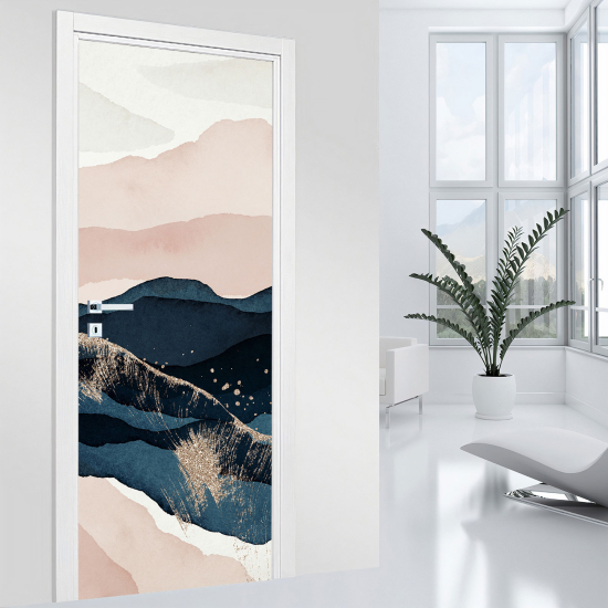 Vinilo Adhesivo para puerta - Paisaje boho