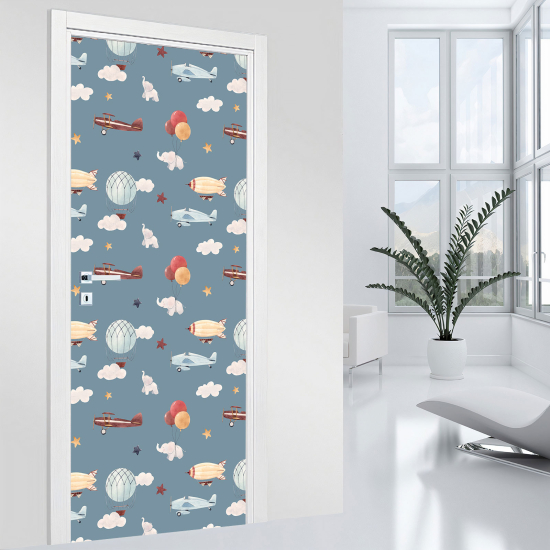 Vinilo Adhesivo para puerta para niños - Infantil - Aviones