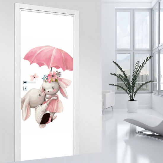 Vinilo Adhesivo para puerta para niños - Infantil - Conejos