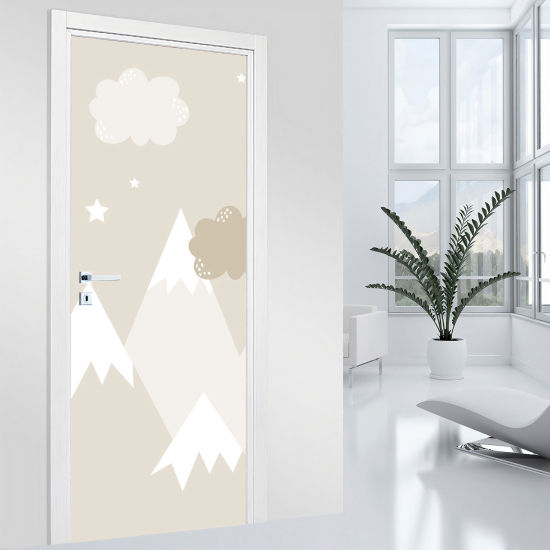 Vinilo Adhesivo para puerta para niños - Infantil - Montaña